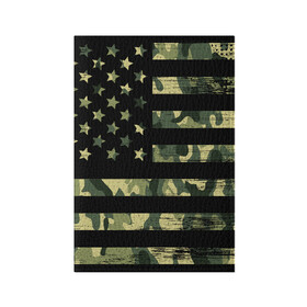 Обложка для паспорта матовая кожа с принтом American Flag Camo в Петрозаводске, натуральная матовая кожа | размер 19,3 х 13,7 см; прозрачные пластиковые крепления | eagle | states | united | usa | армейские | армия | камуфляж | орел | служба | снайпер | соединенных | солдат | сша | форма | штатов