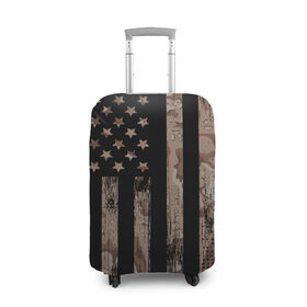 Чехол для чемодана 3D с принтом American Flag Camo в Петрозаводске, 86% полиэфир, 14% спандекс | двустороннее нанесение принта, прорези для ручек и колес | eagle | states | united | usa | армейские | армия | камуфляж | орел | служба | снайпер | соединенных | солдат | сша | форма | штатов