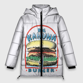 Женская зимняя куртка 3D с принтом Big Kahuna Burger в Петрозаводске, верх — 100% полиэстер; подкладка — 100% полиэстер; утеплитель — 100% полиэстер | длина ниже бедра, силуэт Оверсайз. Есть воротник-стойка, отстегивающийся капюшон и ветрозащитная планка. 

Боковые карманы с листочкой на кнопках и внутренний карман на молнии | big kahuna | burger | kahuna | pulp fiction | голливуд | кино | криминальное чтиво