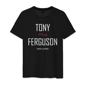 Мужская футболка хлопок с принтом Tony Ferguson в Петрозаводске, 100% хлопок | прямой крой, круглый вырез горловины, длина до линии бедер, слегка спущенное плечо. | Тематика изображения на принте: cucuy | el cucuy | mma | tony ferguson | ufc | бабайка | бугимен | конор | мма | орел | тони | тони фергюсон | хабиб | эль кукуй | юфс