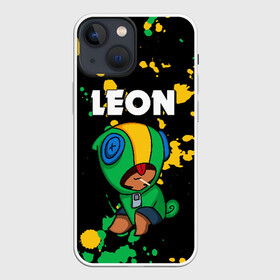 Чехол для iPhone 13 mini с принтом BRAWL STARS LEON в Петрозаводске,  |  | android | brawl stars | colt | crow | games | leon | penny | poco. | shelly | spike | wanted | брав | бравл старс | звезды | игры | мобильные игры | старс