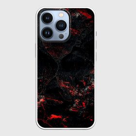 Чехол для iPhone 13 Pro с принтом Red and Black в Петрозаводске,  |  | black | blood | metal | red | texture | абстракция | камень | краски | красная | красно черное | кровь | лава | метал | текстура | черная