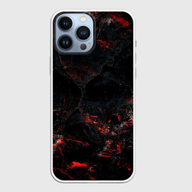 Чехол для iPhone 13 Pro Max с принтом Red and Black в Петрозаводске,  |  | black | blood | metal | red | texture | абстракция | камень | краски | красная | красно черное | кровь | лава | метал | текстура | черная