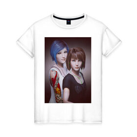 Женская футболка хлопок с принтом Chloe and Max в Петрозаводске, 100% хлопок | прямой крой, круглый вырез горловины, длина до линии бедер, слегка спущенное плечо | арт | графика | игры | макс и хлоя