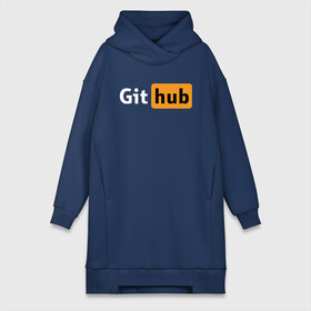 Платье-худи хлопок с принтом Git Hub в Петрозаводске,  |  | git hub | github | it | кодинг