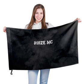 Флаг 3D с принтом NOIZE MC в Петрозаводске, 100% полиэстер | плотность ткани — 95 г/м2, размер — 67 х 109 см. Принт наносится с одной стороны | noize mc