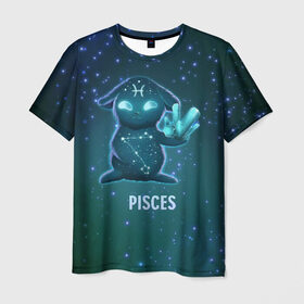 Мужская футболка 3D с принтом Рыбы в Петрозаводске, 100% полиэфир | прямой крой, круглый вырез горловины, длина до линии бедер | вселенная | гороскоп | знаки зодиака | зодиак | космос | медитация | планеты