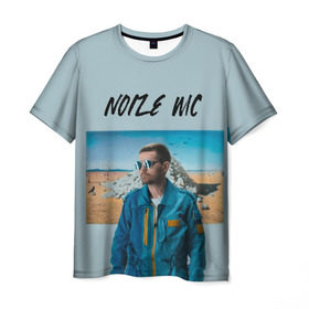 Мужская футболка 3D с принтом Noize MC в Петрозаводске, 100% полиэфир | прямой крой, круглый вырез горловины, длина до линии бедер | Тематика изображения на принте: music | noize | noize mc | rap | все как у людей | музыка | музыкант | надпись | нойз | нойз мс | рэп