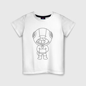 Детская футболка хлопок с принтом LEON (раскраска) в Петрозаводске, 100% хлопок | круглый вырез горловины, полуприлегающий силуэт, длина до линии бедер | 