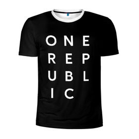 Мужская футболка 3D спортивная с принтом One Republic (+спина) в Петрозаводске, 100% полиэстер с улучшенными характеристиками | приталенный силуэт, круглая горловина, широкие плечи, сужается к линии бедра | Тематика изображения на принте: one republic | уан репаблик