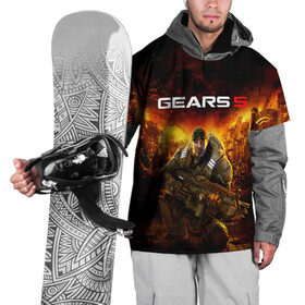 Накидка на куртку 3D с принтом GEARS 5 в Петрозаводске, 100% полиэстер |  | alien | combat | fight | game | gears 5 | gears of war | gun | human | man | monsters | powerful | saw | strong | war | weapon | игры