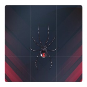 Магнитный плакат 3Х3 с принтом Каракурт в Петрозаводске, Полимерный материал с магнитным слоем | 9 деталей размером 9*9 см | marvel | spider | австралия | арахнофобия | вдова | кокон | красная | марвел | муха | насекомое | нить | паутина | полосы | сеть | спайдер | супергерой | тарантул | укус | фобия | черная | яд