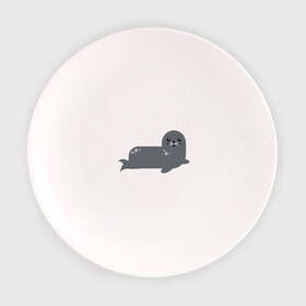 Тарелка с принтом Миленький тюлень в Петрозаводске, фарфор | диаметр - 210 мм
диаметр для нанесения принта - 120 мм | животные | карикатура | милота | тюлень | тюленьчик