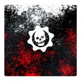 Магнитный плакат 3Х3 с принтом GEARS 5 в Петрозаводске, Полимерный материал с магнитным слоем | 9 деталей размером 9*9 см | Тематика изображения на принте: alien | combat | fight | game | gears 5 | gears of war | gun | human | man | monsters | powerful | saw | strong | war | weapon | игры