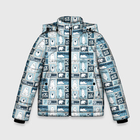 Зимняя куртка для мальчиков 3D с принтом Ледяной мишка в неизвестности в Петрозаводске, ткань верха — 100% полиэстер; подклад — 100% полиэстер, утеплитель — 100% полиэстер | длина ниже бедра, удлиненная спинка, воротник стойка и отстегивающийся капюшон. Есть боковые карманы с листочкой на кнопках, утяжки по низу изделия и внутренний карман на молнии. 

Предусмотрены светоотражающий принт на спинке, радужный светоотражающий элемент на пуллере молнии и на резинке для утяжки | Тематика изображения на принте: we bare bears | белый | вся правда о медведях | гриз | гризз | гризли | медведь | мы обычные медведи | пан пан | панда | три обычных медведя