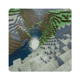 Магнит виниловый Квадрат с принтом Minecraft в Петрозаводске, полимерный материал с магнитным слоем | размер 9*9 см, закругленные углы | 