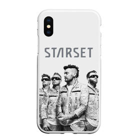 Чехол для iPhone XS Max матовый с принтом Starset Band в Петрозаводске, Силикон | Область печати: задняя сторона чехла, без боковых панелей | logo | rock | starset | лого | рок | старсет