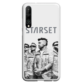 Чехол для Honor P30 с принтом Starset Band в Петрозаводске, Силикон | Область печати: задняя сторона чехла, без боковых панелей | logo | rock | starset | лого | рок | старсет