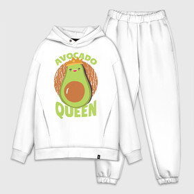 Мужской костюм хлопок OVERSIZE с принтом Авокадо Королева в Петрозаводске,  |  | avocado | queen | авокадо | королева | королевы | надписи | надпись