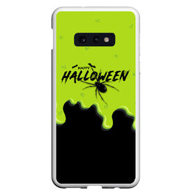 Чехол для Samsung S10E с принтом Happy Halloween в Петрозаводске, Силикон | Область печати: задняя сторона чехла, без боковых панелей | Тематика изображения на принте: ghost | halloween | ведьма | джек | дух | кельты | монстр | нечисть | паук | паутина | праздник | привидение | призрак | пугало | тень | тыква | хеллоуин | хэллоуин