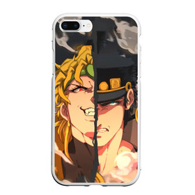 Чехол для iPhone 7Plus/8 Plus матовый с принтом Dio Brando x Jotaro в Петрозаводске, Силикон | Область печати: задняя сторона чехла, без боковых панелей | jojo | джоджо | джонатан | джостар | манга | невероятные приключения | ранобэ | хамон