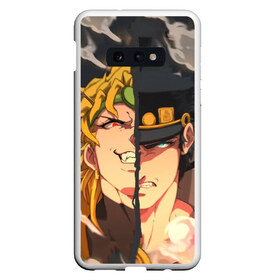 Чехол для Samsung S10E с принтом Dio Brando x Jotaro в Петрозаводске, Силикон | Область печати: задняя сторона чехла, без боковых панелей | Тематика изображения на принте: jojo | джоджо | джонатан | джостар | манга | невероятные приключения | ранобэ | хамон