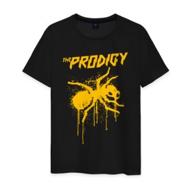 Мужская футболка хлопок с принтом THE PRODIGY в Петрозаводске, 100% хлопок | прямой крой, круглый вырез горловины, длина до линии бедер, слегка спущенное плечо. | prodigy | the prodigy