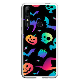 Чехол для Honor P Smart Z с принтом Rainbow Halloween в Петрозаводске, Силикон | Область печати: задняя сторона чехла, без боковых панелей | Тематика изображения на принте: diy | ghost | halloween | horror | makeup | scary | trick or treat | вампир | ведьма | кошка | луна | магия | новинки | ночь | тыква | хэллоуин