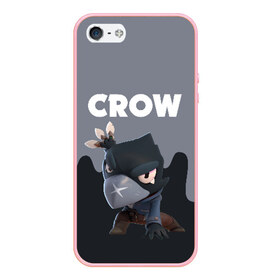 Чехол для iPhone 5/5S матовый с принтом BRAWL STARS CROW в Петрозаводске, Силикон | Область печати: задняя сторона чехла, без боковых панелей | android | brawl stars | colt | crow | games | leon | penny | poco. | shelly | spike | wanted | брав | бравл старс | звезды | игры | мобильные игры | старс