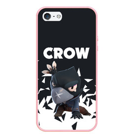 Чехол для iPhone 5/5S матовый с принтом BRAWL STARS CROW в Петрозаводске, Силикон | Область печати: задняя сторона чехла, без боковых панелей | android | brawl stars | colt | crow | games | leon | penny | poco. | shelly | spike | wanted | брав | бравл старс | звезды | игры | мобильные игры | старс