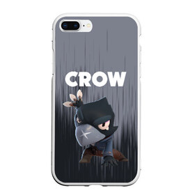 Чехол для iPhone 7Plus/8 Plus матовый с принтом BRAWL STARS CROW в Петрозаводске, Силикон | Область печати: задняя сторона чехла, без боковых панелей | android | brawl stars | colt | crow | games | leon | penny | poco. | shelly | spike | wanted | брав | бравл старс | звезды | игры | мобильные игры | старс