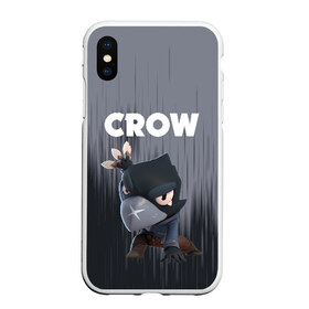 Чехол для iPhone XS Max матовый с принтом BRAWL STARS CROW в Петрозаводске, Силикон | Область печати: задняя сторона чехла, без боковых панелей | android | brawl stars | colt | crow | games | leon | penny | poco. | shelly | spike | wanted | брав | бравл старс | звезды | игры | мобильные игры | старс