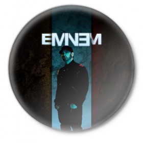 Значок с принтом Eminem в Петрозаводске,  металл | круглая форма, металлическая застежка в виде булавки | Тематика изображения на принте: emenem | eminem | hip hop | hiphop | kamikaze | marshal mathers | marshall | marshall mathers | rap | rap god | revival | slim shadi | slim shady | venom | еминем | олдскул | реп | рэп | хипхоп | эминем
