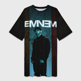 Платье-футболка 3D с принтом Eminem в Петрозаводске,  |  | emenem | eminem | hip hop | hiphop | kamikaze | marshal mathers | marshall | marshall mathers | rap | rap god | revival | slim shadi | slim shady | venom | еминем | олдскул | реп | рэп | хипхоп | эминем