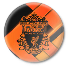 Значок с принтом Liverpool F.C. в Петрозаводске,  металл | круглая форма, металлическая застежка в виде булавки | Тематика изображения на принте: 