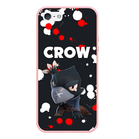 Чехол для iPhone 5/5S матовый с принтом BRAWL STARS CROW в Петрозаводске, Силикон | Область печати: задняя сторона чехла, без боковых панелей | android | brawl stars | colt | crow | games | leon | penny | poco. | shelly | spike | wanted | брав | бравл старс | звезды | игры | мобильные игры | старс