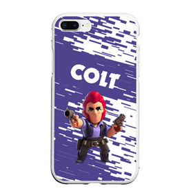 Чехол для iPhone 7Plus/8 Plus матовый с принтом BRAWL STARS COLT в Петрозаводске, Силикон | Область печати: задняя сторона чехла, без боковых панелей | android | brawl stars | colt | crow | games | leon | penny | poco. | shelly | spike | wanted | брав | бравл старс | звезды | игры | мобильные игры | старс