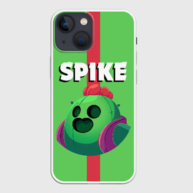 Чехол для iPhone 13 mini с принтом BRAWL STARS SPIKE в Петрозаводске,  |  | android | brawl stars | colt | crow | games | leon | penny | poco. | shelly | spike | wanted | брав | бравл старс | звезды | игры | мобильные игры | старс