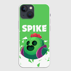 Чехол для iPhone 13 mini с принтом BRAWL STARS SPIKE в Петрозаводске,  |  | android | brawl stars | colt | crow | games | leon | penny | poco. | shelly | spike | wanted | брав | бравл старс | звезды | игры | мобильные игры | старс