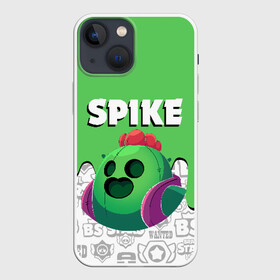 Чехол для iPhone 13 mini с принтом BRAWL STARS SPIKE в Петрозаводске,  |  | android | brawl stars | colt | crow | games | leon | penny | poco. | shelly | spike | wanted | брав | бравл старс | звезды | игры | мобильные игры | старс