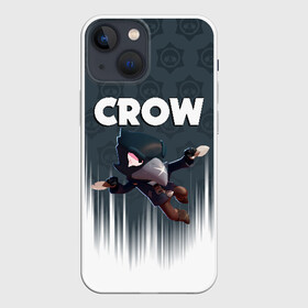 Чехол для iPhone 13 mini с принтом BRAWL STARS CROW в Петрозаводске,  |  | brawl stars | bull | colt | crow | leon | stars | берли | бо | брок | ворон | джесси | динамайк | дэррил | кольт | леон | мортис | нита | пайпер | пенни | поко | пэм | рикошет | спайк | фрэнк | шелли | эль примо