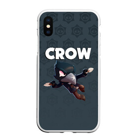 Чехол для iPhone XS Max матовый с принтом BRAWL STARS CROW в Петрозаводске, Силикон | Область печати: задняя сторона чехла, без боковых панелей | brawl stars | bull | colt | crow | leon | stars | берли | бо | брок | ворон | джесси | динамайк | дэррил | кольт | леон | мортис | нита | пайпер | пенни | поко | пэм | рикошет | спайк | фрэнк | шелли | эль примо