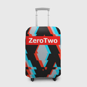 Чехол для чемодана 3D с принтом Darling In The Franxx ZT в Петрозаводске, 86% полиэфир, 14% спандекс | двустороннее нанесение принта, прорези для ручек и колес | 02 | anime | darling in the franxx | hiro | manga | zero two | аниме | ахегао | любимый во франксе | манга | милый во франксе | ноль два | хиро