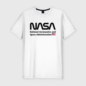 Мужская футболка премиум с принтом NASA в Петрозаводске, 92% хлопок, 8% лайкра | приталенный силуэт, круглый вырез ворота, длина до линии бедра, короткий рукав | alien | area 51 | nasa | space x | ufo | америка | американский | астронавт | звезды | земля | зона 51 | инопланетянин | космонавт | космос | луна | марс | наса | нло | планета | пришельцы | ракета | роскосмос | созвездие