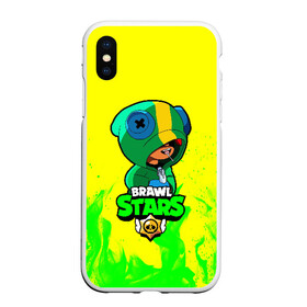 Чехол для iPhone XS Max матовый с принтом Brawl Stars LEON в Петрозаводске, Силикон | Область печати: задняя сторона чехла, без боковых панелей | brawl | brawl stars | crow | leon | stars | бравл | бравл старс | браво старс | игра | компьютерная | кров | леон | онлайн | старс