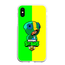 Чехол для iPhone XS Max матовый с принтом Brawl Stars LEON в Петрозаводске, Силикон | Область печати: задняя сторона чехла, без боковых панелей | brawl | brawl stars | crow | leon | stars | бравл | бравл старс | браво старс | игра | компьютерная | кров | леон | онлайн | старс