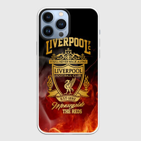 Чехол для iPhone 13 Pro Max с принтом LIVERPOOL в Петрозаводске,  |  | Тематика изображения на принте: lfc | liverpool | sport | ynwa | ливерпуль | лфк | спорт