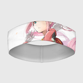 Повязка на голову 3D с принтом ноль два ветер в Петрозаводске,  |  | 02 | anime | darling in the franxx | hiro | manga | zero two | аниме | ахегао | любимый во франксе | манга | милый во франксе | ноль два | хиро