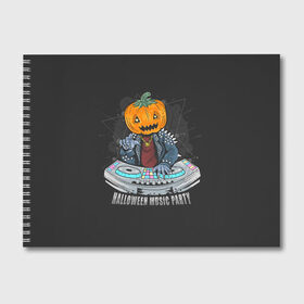 Альбом для рисования с принтом Halloween party в Петрозаводске, 100% бумага
 | матовая бумага, плотность 200 мг. | diy | ghost | halloween | horror | makeup | scary | skull clown | trick or treat | вампир | ведьма | кошка | луна | магия | ночь | тыква | хэллоуин