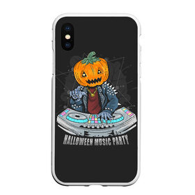 Чехол для iPhone XS Max матовый с принтом Halloween party в Петрозаводске, Силикон | Область печати: задняя сторона чехла, без боковых панелей | diy | ghost | halloween | horror | makeup | scary | skull clown | trick or treat | вампир | ведьма | кошка | луна | магия | ночь | тыква | хэллоуин